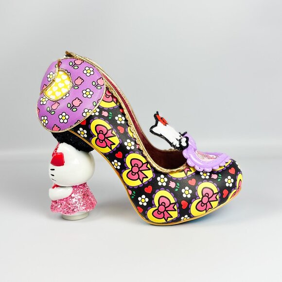 Irregular Choice Sanrio Hello Kitty & Friends Heels Size 39 Rare Black - Picture 1 of 7